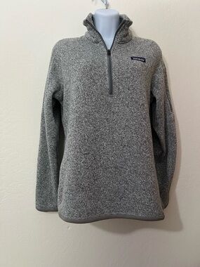 Patagonia Heather Gray Half-Zip Fleece Pullover Medium